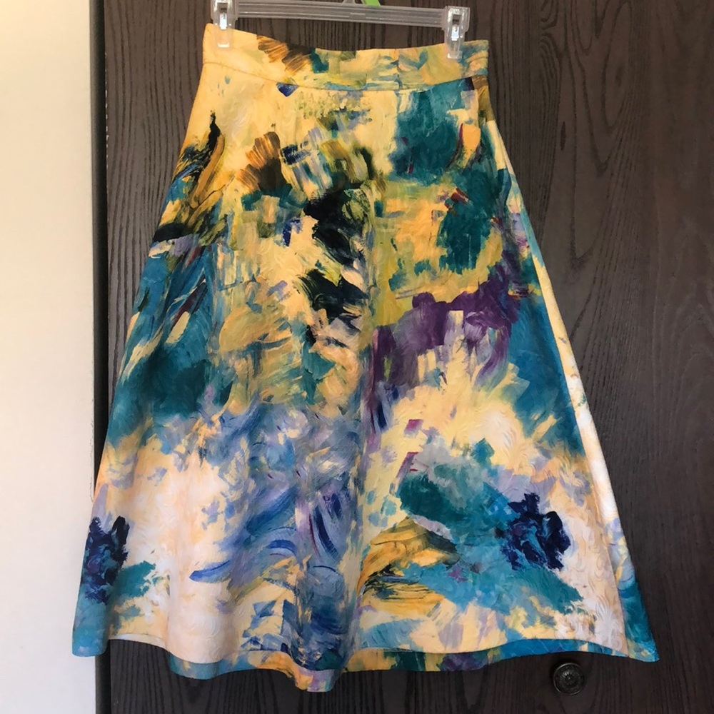 DONATED NWOT H&M watercolor skirt